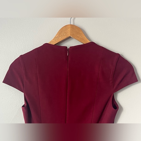 Women’s Banana Republic Rich Burgundy Midi Elegant Bodycon Dress - Picture 8 of 14